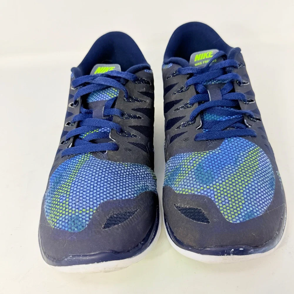 Nike Free 5.0 Womens Running Shoes Blue Lagoon Volt 705347-400 Size 9.5
